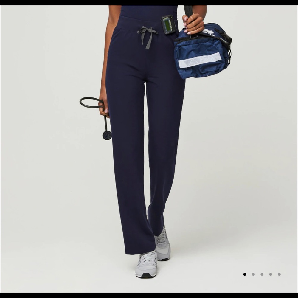 FIGS SMALL PETITE HIGH WAIST NAVY BLUE